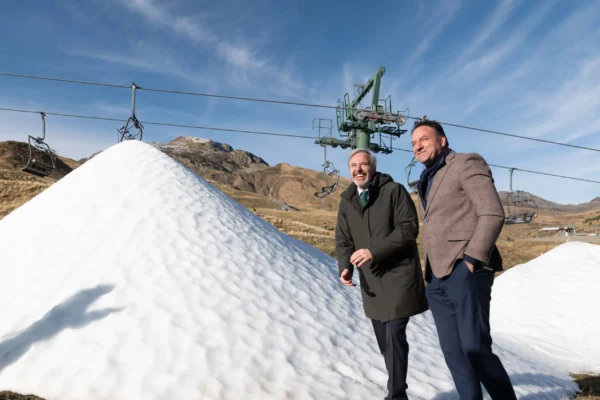Sistema de innivación artificial en una estación de esquí de Aragón dentro del plan de modernización de la nieve